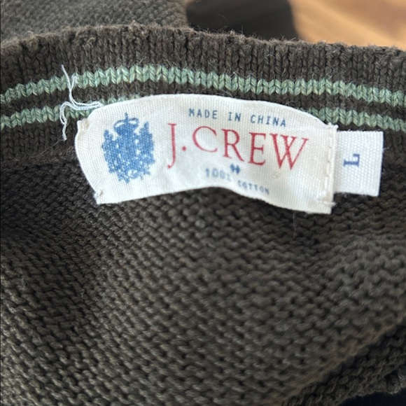 Men's J Crew Dark Green Sweater - Picture 4 of 4